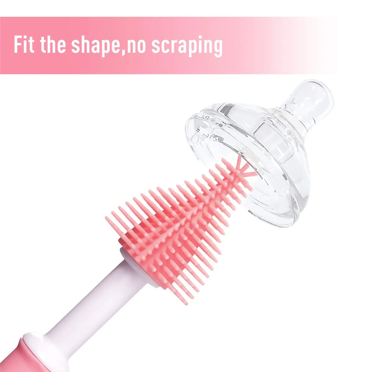 Wholesale Bottle Cleaner Baby FDA Silicone Bottle Cleaning Brush (Image2)