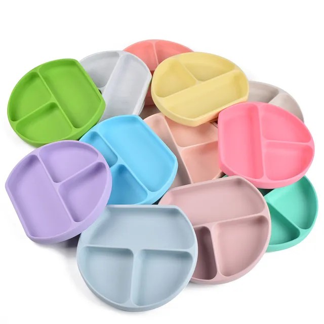 Food Grade Baby Feeding Silicone Baby Plate(Image3)