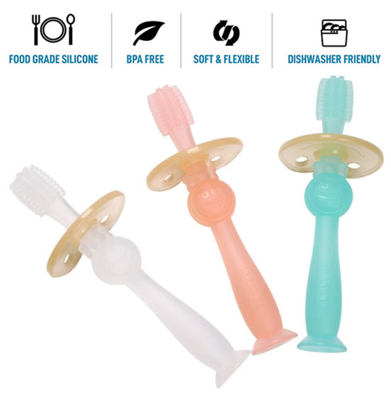 Food Grade Silicone Baby Training Toothbrush(Image2) Food Grade Silicone Baby Training Toothbrush(Image2)