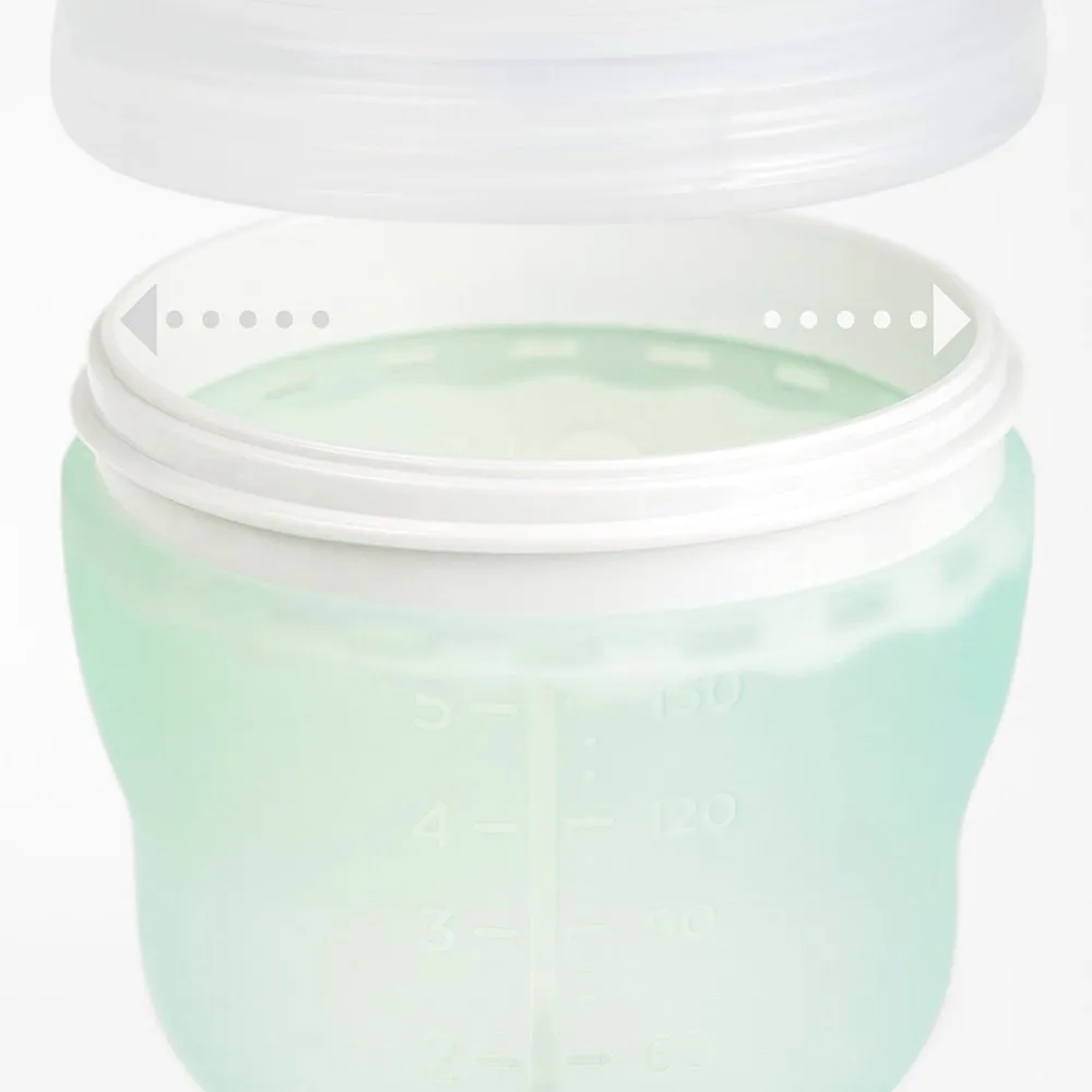 Off-centered Nipple Silicone Baby Gentle Bottle