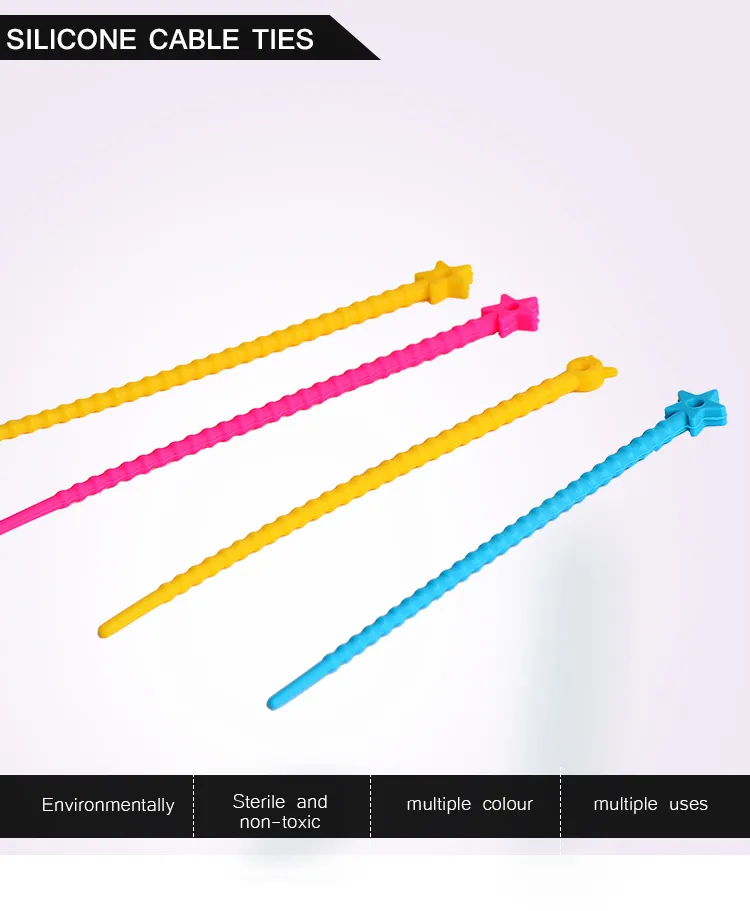 Custom Reusable Silicone Cable Ties - Effortless Organization for Your Cords and More(Image1) Custom Reusable Silicone Cable Ties - Effortless Organization for Your Cords and More(Image1)